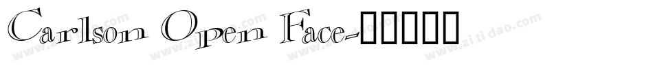 Carlson Open Face字体转换